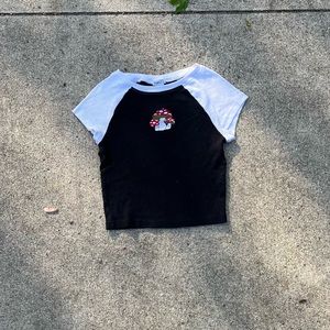 free shipping! mushroom baby tee